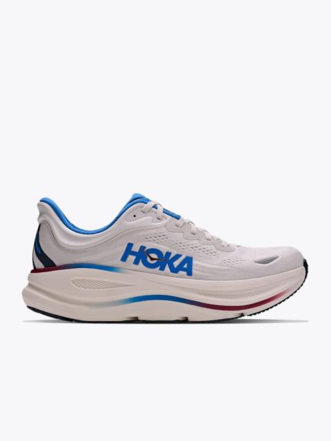 HOKA Men's Bondi 9 Shoes in Grout/Varsity Navy