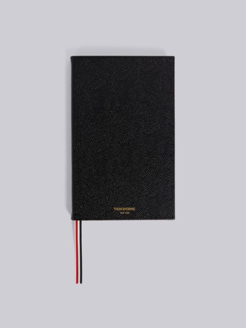 Thom Browne Black Pebbled Calfskin Blank Notebook