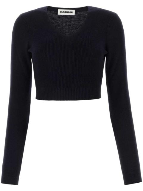 cropped wool sweater