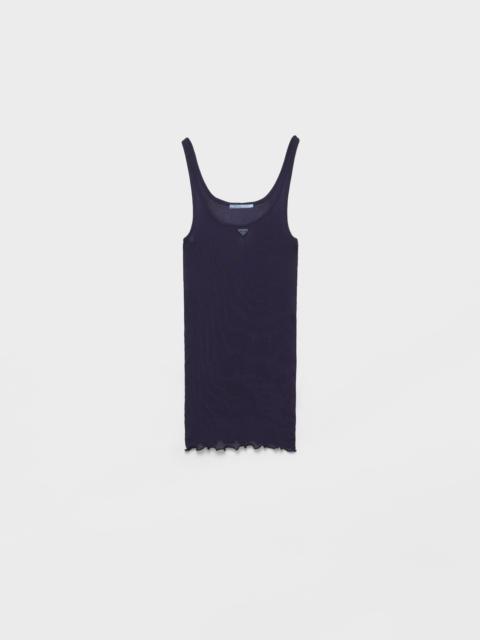 Prada Ribbed knit silk tank top