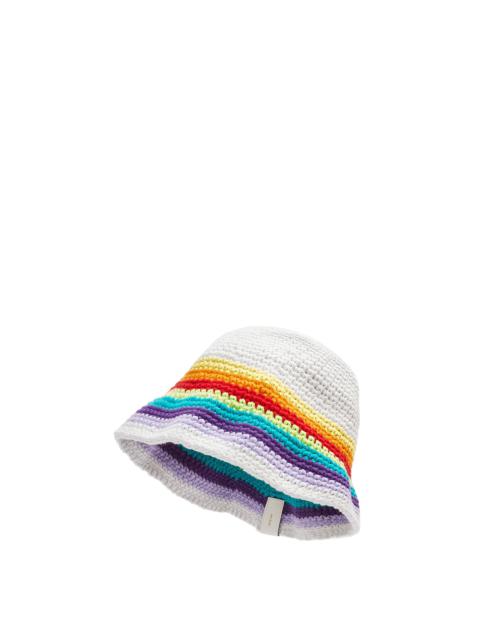 Loewe Crochet hat in cotton and calfskin