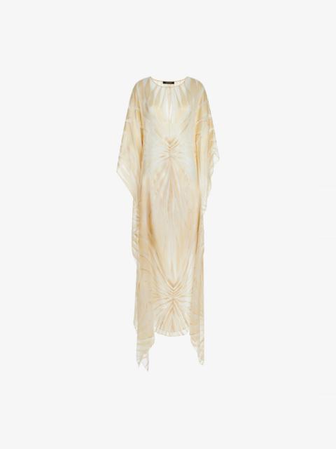 Roberto Cavalli Satin caftan with Ray Of Gold print