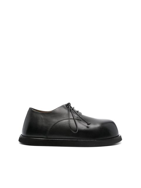 lace-up leather loafers