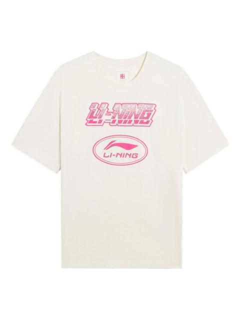 Li-Ning Li-Ning Graphic T-shirt 'Beige Pink' AHSS175-1