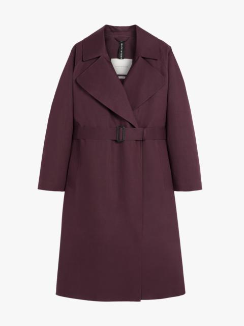 Mackintosh KINTORE BURGUNDY BONDED COTTON TRENCH COAT