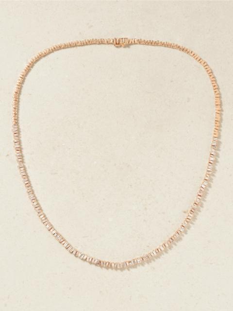 SUZANNE KALAN 18-karat Rose Gold Diamond Necklace