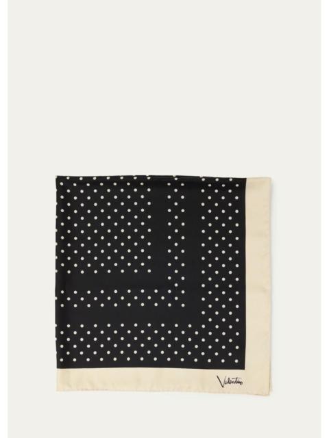 Valentino Plusdepois Silk Foulard Scarf