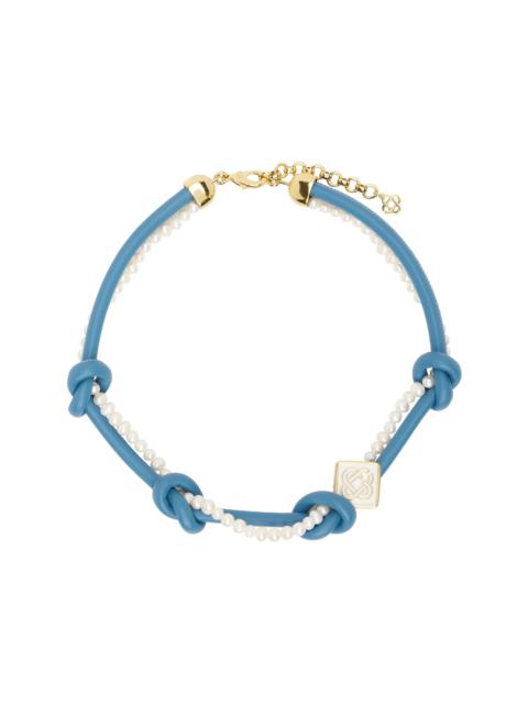 CASABLANCA Blue & White Knotted Necklace