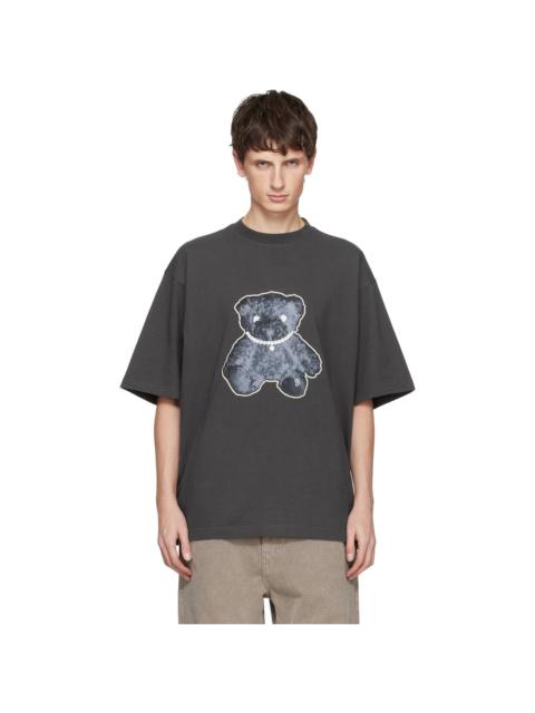 We11done Gray Pearl Necklace Teddy T-shirt