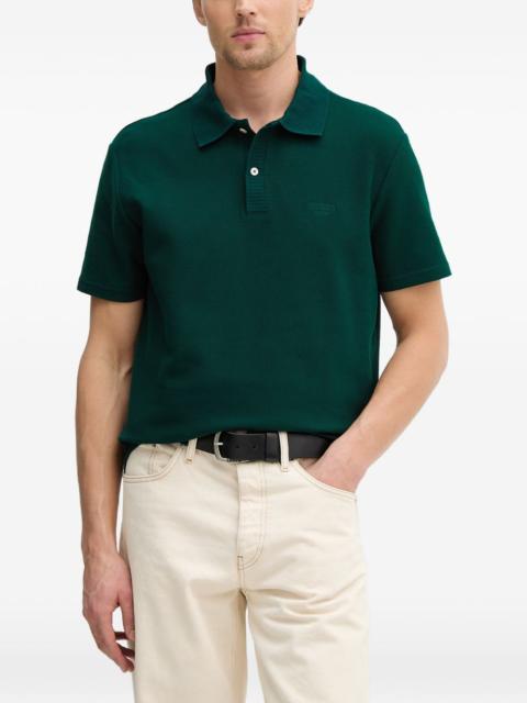 GUESS USA logo-embroidered cotton polo shirt