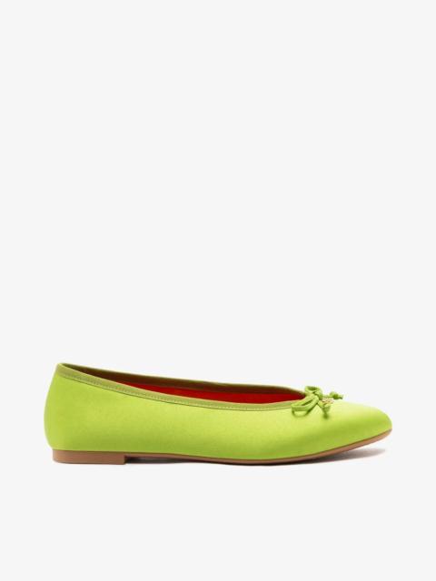 Larroudé Pavlova Ballet Flat Kiwi Satin