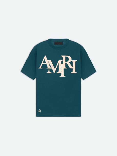 AMIRI AMIRI STAGGERED LOGO TEE