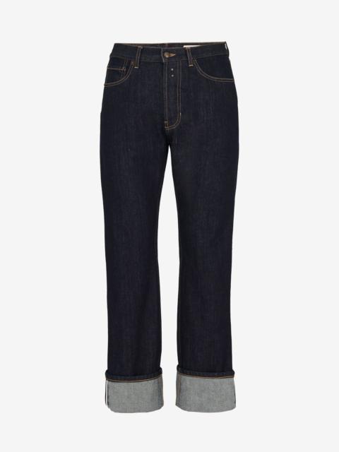 Men's Turn-up Jeans in Indigo