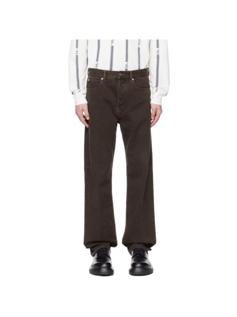 FERRAGAMO Brown Five-Pocket Jeans