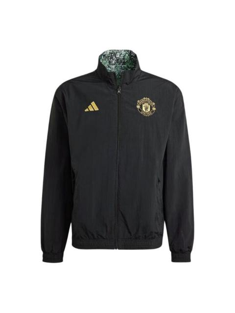 adidas adidas Manchester United Stone Roses Anthem Jacket Asia Sizing 'Black' IP9186