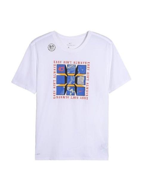 Nike Nike Dri-Fit KD Durant Printing Quick Dry Short Sleeve White 923740-100