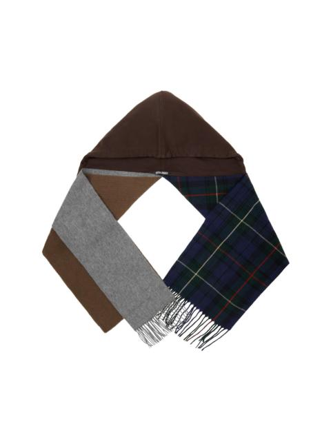 OTTOLINGER Brown & Multicolor Deconstructed Hoodie Scarf