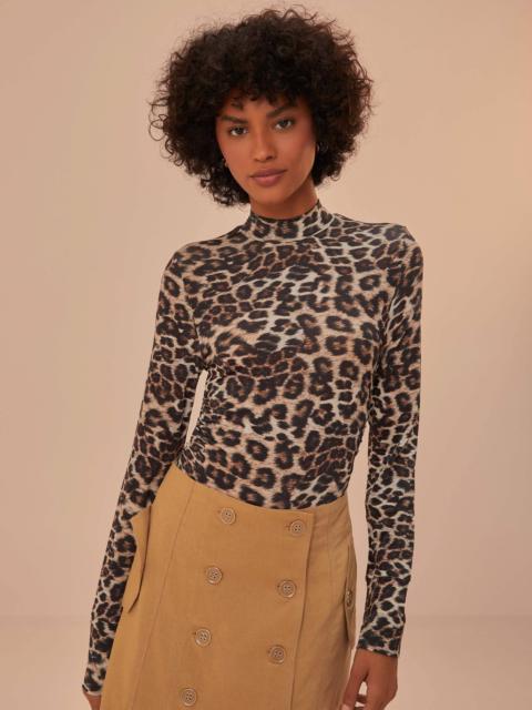 FARM RIO Natural Skin Cream Jersey Blouse