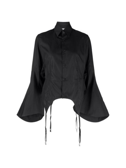 Noir Kei Ninomiya braces-detail long-sleeve shirt