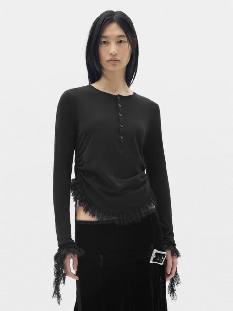 Ann Demeulemeester Mare Wrinkled Serafino Top
