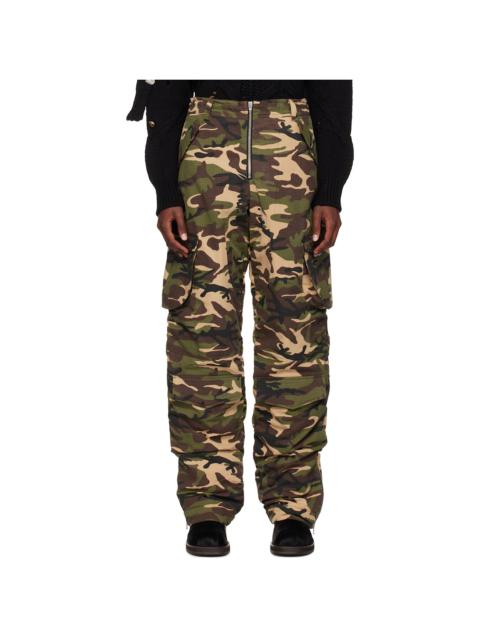 Andersson Bell Green Camouflage Reversible Cargo Pants