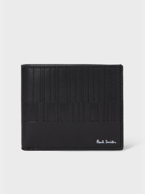 Dark Brown Leather 'Shadow Stripe' Compact Billfold Wallet