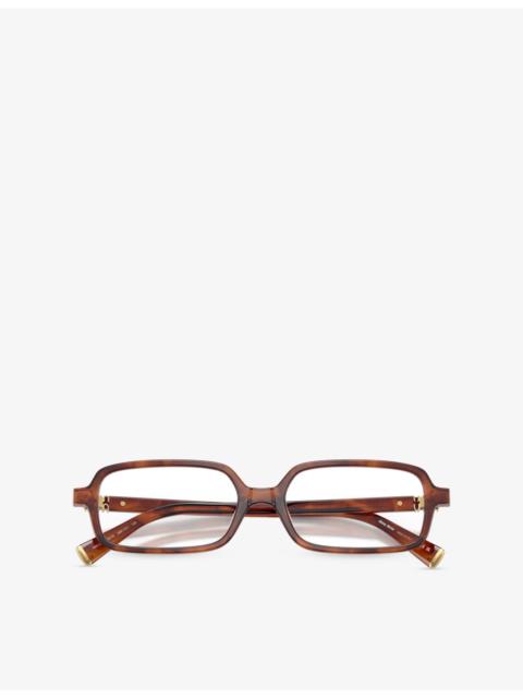 Miu Miu MU 01YV Rectangle-Frame Acetate Eyeglasses