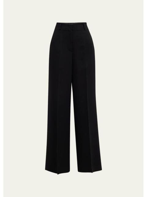 Lafayette 148 New York Thames Wide-Leg Crepe Pants