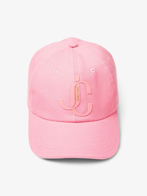 JIMMY CHOO Paxy
Candy Pink Cotton Baseball Cap with Shiny JC Monogram