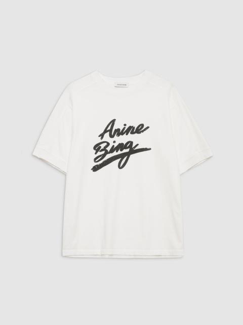 ANINE BING Jaylin Tee Signature - Ivory