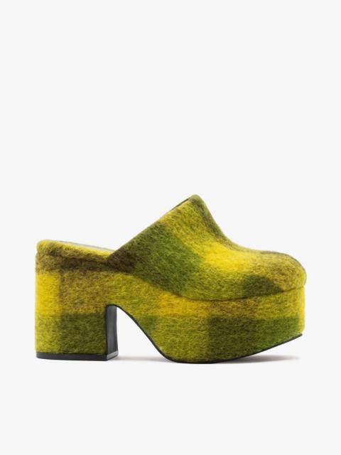 Larroudé Miso Platform Clog Cactus Printed Felt