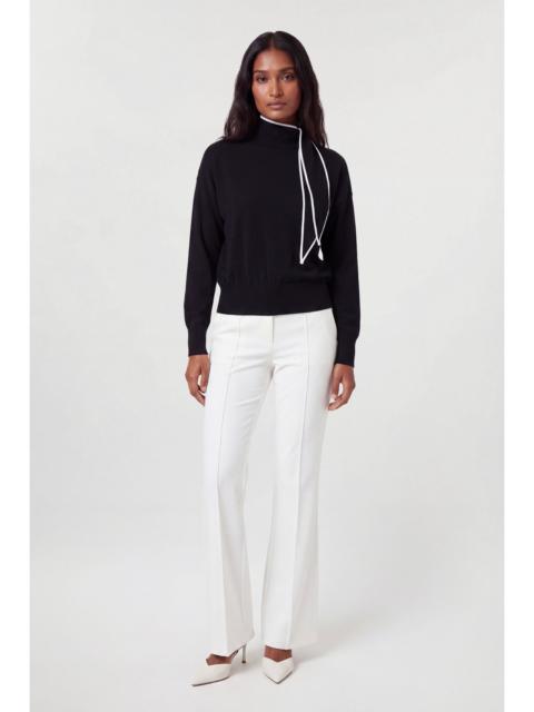 KAREN MILLEN Knitted Viscose Neck Tie Jumper