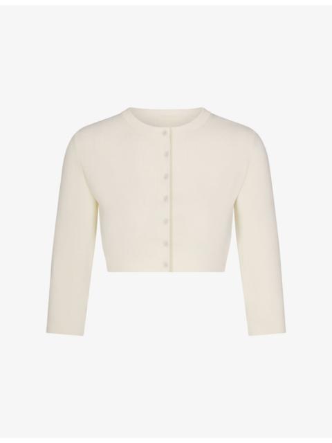 SKIMS Refined Knit Cropped Knitted Cardigan
