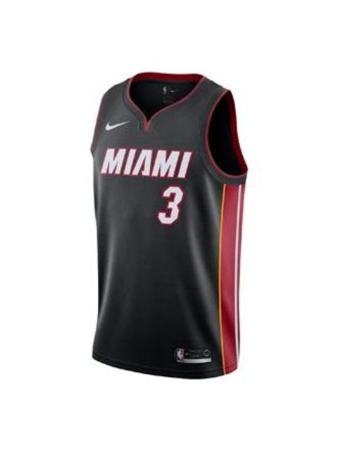 Nike Nike NBA Dwyane Wade Icon Edition Swingman Jersey Miami Heat No. 3 Team limited SW Fan Edition Black