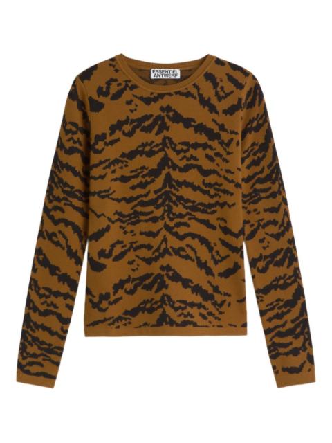 ESSENTIEL ANTWERP tiger-print top