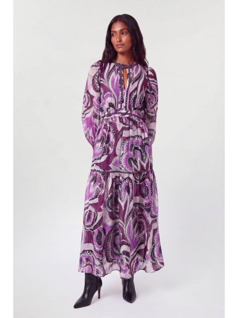 KAREN MILLEN Floral Studded Maxi Dress