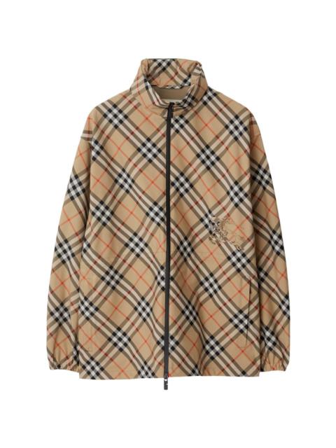 Vintage Check-print twill jacket