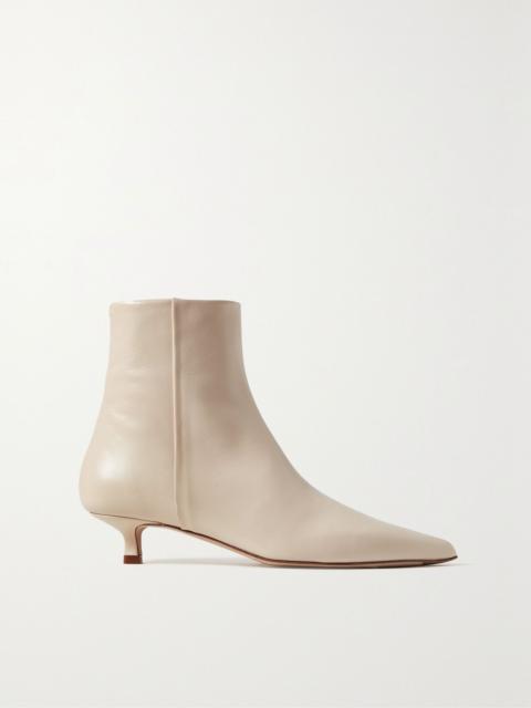 Aeyde Sofie leather ankle boots Cream