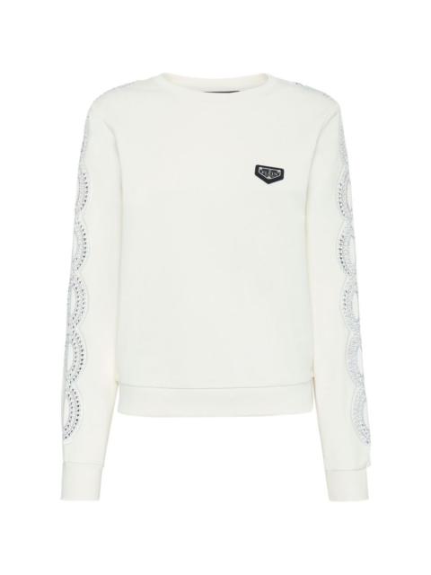 PHILIPP PLEIN LS Crystal Cable long-sleeved sweatshirt