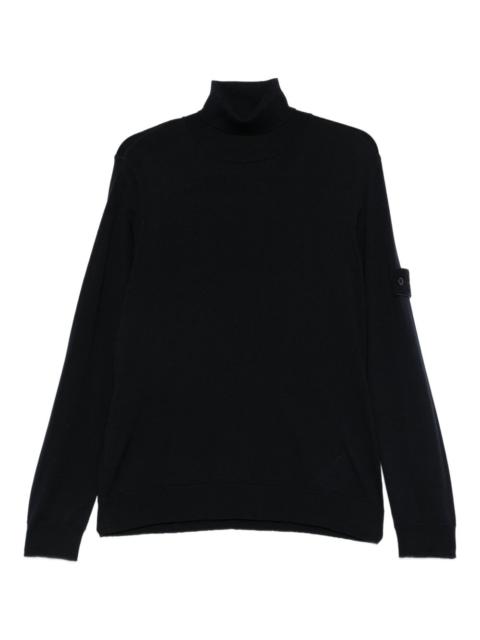 Stone Island roll-neck logo-patch sweater