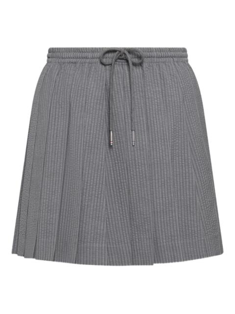 Thom Browne drawstring-fastening pleated mini skirt