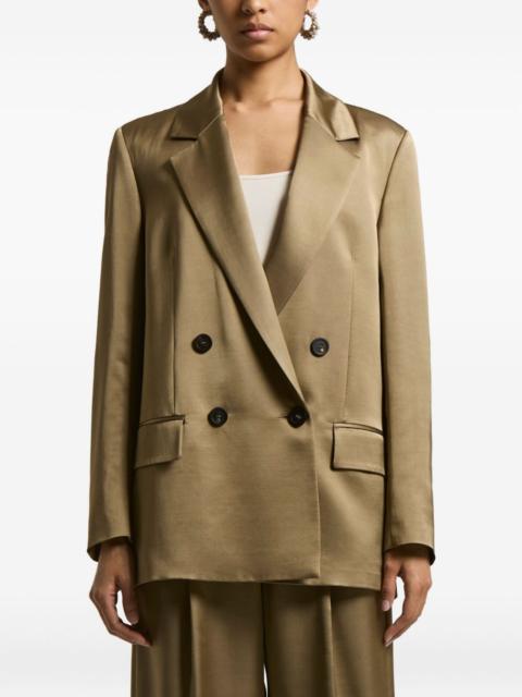 PESERICO double-breasted satin blazer