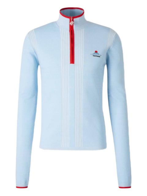 CASABLANCA zip embroidered cardigan