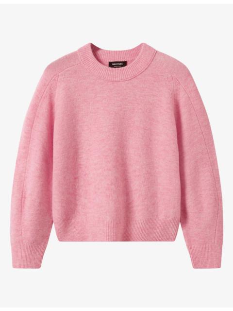 WHISTLES Ribbed-Trim Wool-Blend Jumper
