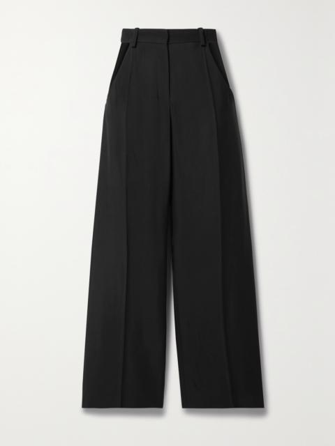 MUGLER Cutout Twill Straight-leg Pants