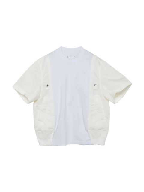 sacai Nylon Twill x Cotton Jersey T-Shirt