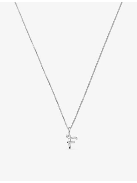MISSOMA Curly Molten Mini Initial F Silver-Plated Sterling-Silver Necklace
