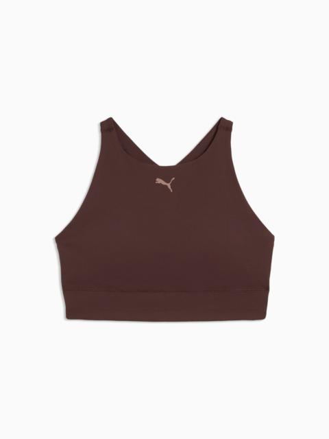 PUMA Shapeluxe High Neck Women's Moisture Wicking, Mid Impact Sports Bra