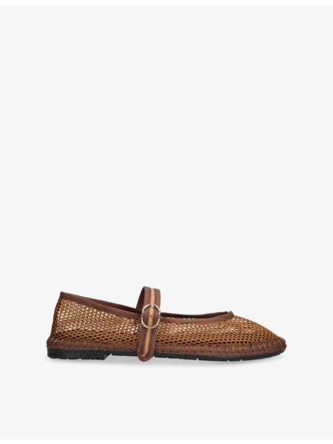 FLABELUS Isabella Mesh Mary-Jane Flats