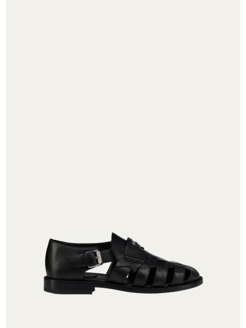 Christian Louboutin Men's Kemet Leather Fisherman Sandals